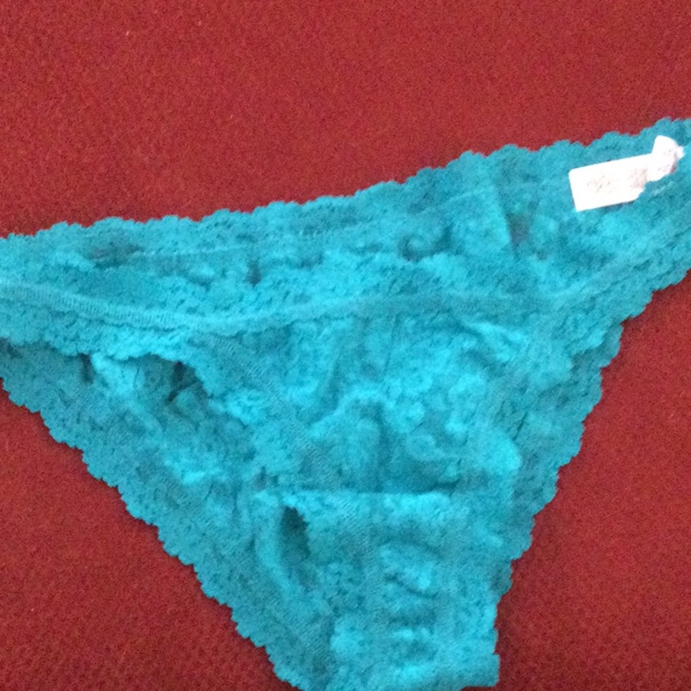 Hanky Panky Aqua lace underwear large